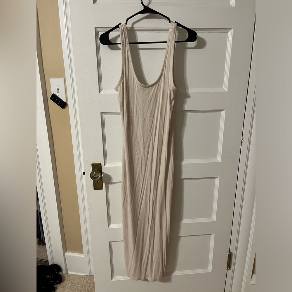 Cream tank dress